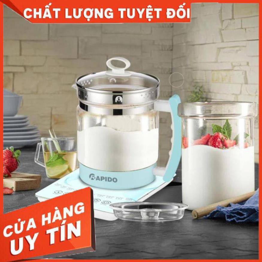 Ấm Điện Thủy Tinh Đa Năng Rapido Với 24 Chế Độ Nấu Tự Động Đun Siêu Tốc