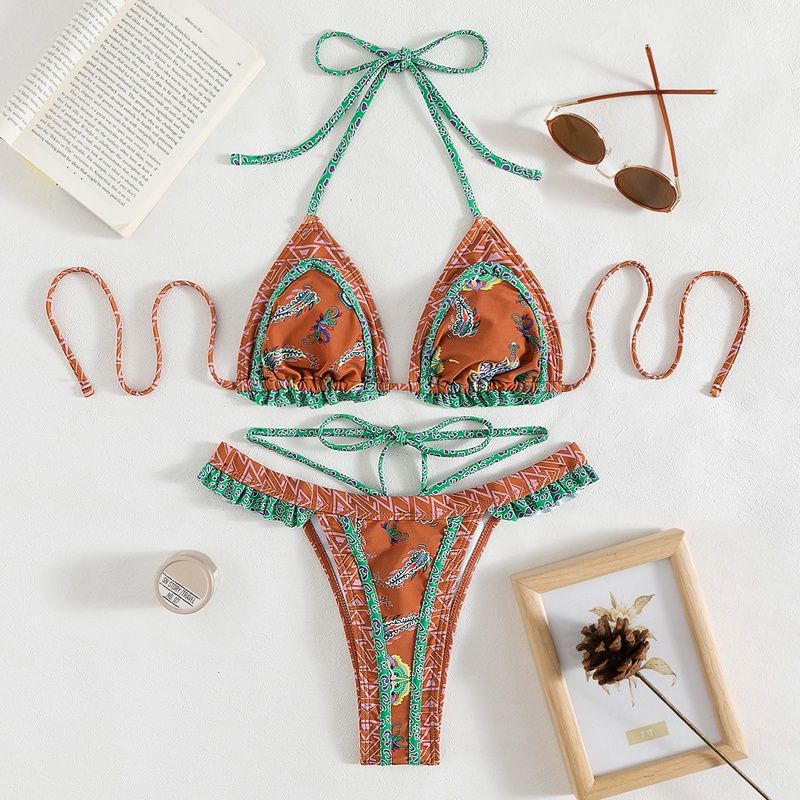 Bikini Tam Giác bikini Vintage Sang Chảnh Cut Out Hông