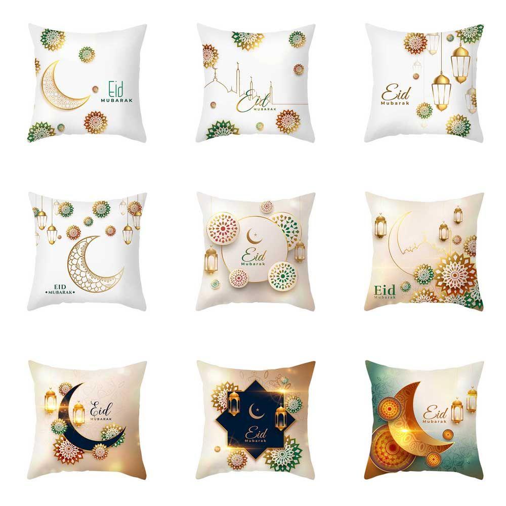 Vỏ Gối Trang Trí Sofa In Chữ DAPHS EID Mubarak Phong Cách Hồi Giáo
