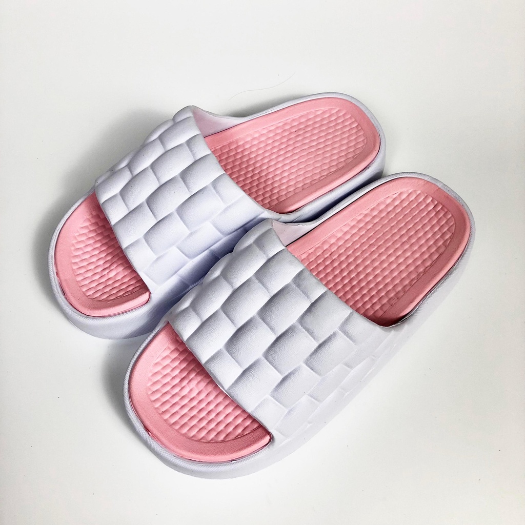 Dép Bánh Mì Quai Ngang Đúc Nguyên Khối, Đế Cao 5cm Siêu Nhẹ