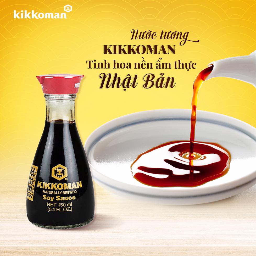 Nước Tương Soy Sauce Kikkoman Nhật Bản Chai 150ml Chính Hãng Chay Mặn Đều Dùng Được