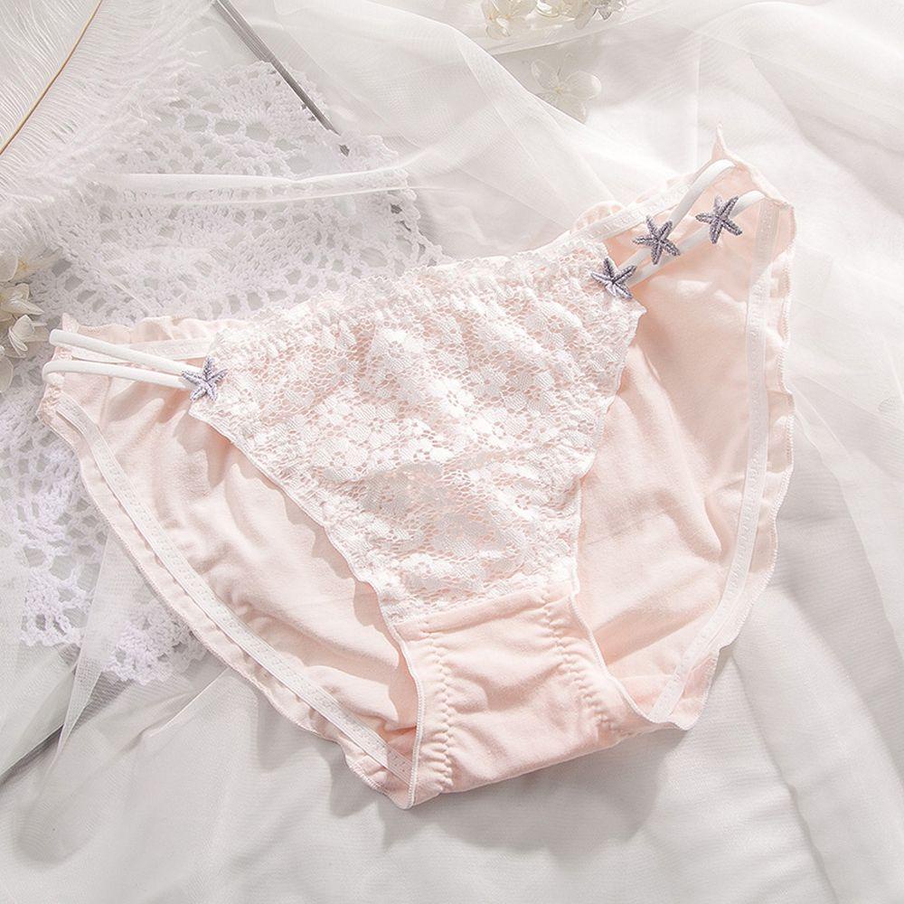 Quần Lót Cotton Lưng Vừa Họa Tiết Ngôi Sao Lấp Lánh Thời Trang Cho Nữ