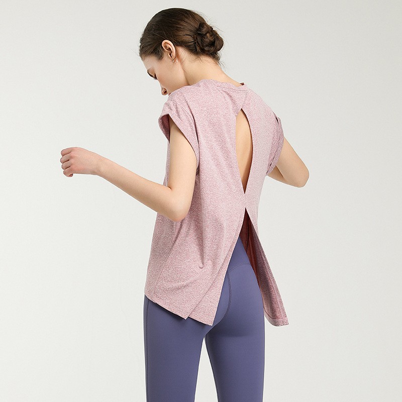 Áo Thun Thể Thao Tay Ngắn Dáng Rộng Thoáng Khí Nhanh Khô Thời Trang Quyến Rũ Cho Nữ