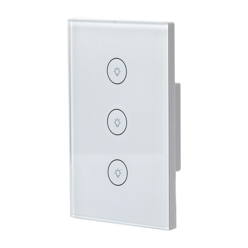 Công Tắc Điều Khiển Wifi 3 Nút Kính Cường Lực Chính Hãng
