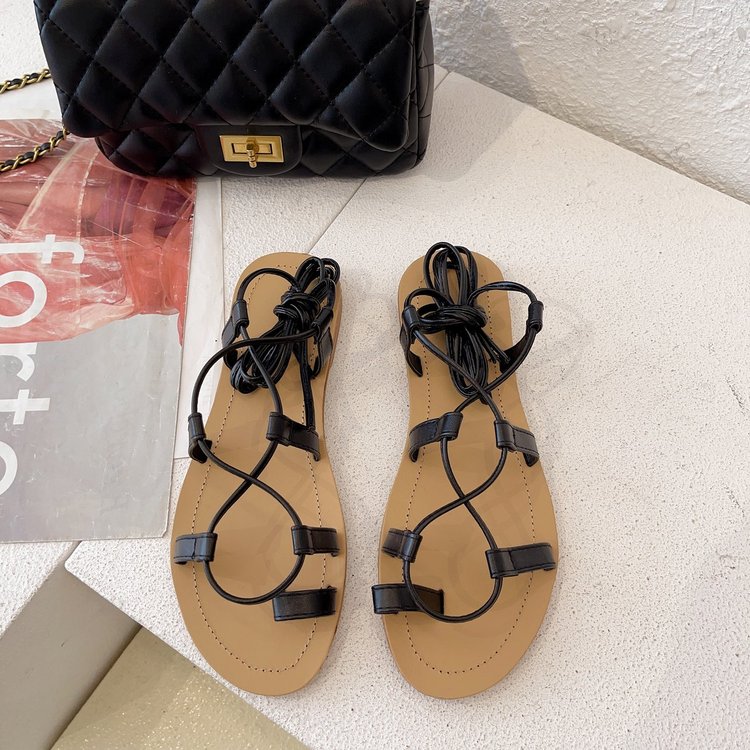 Xăng đan Nữ Đế Bệt Mũi Tròn Quai Chéo Thời Trang | BigBuy360 - bigbuy360.vn