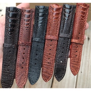 Dây đồng hồ vảy chân đà điểu size 20-18