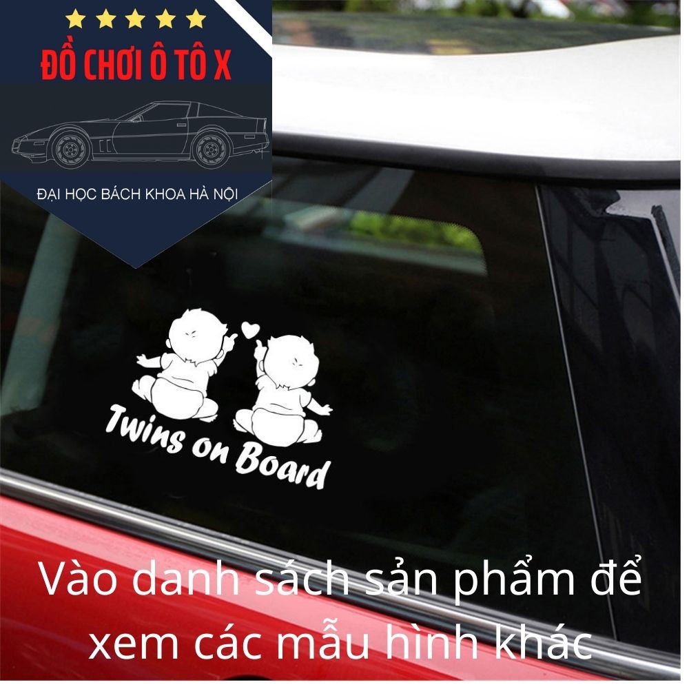 Tem dán BABY IN CAR trang trí xe ô tô [Hàng chất lượng cao]