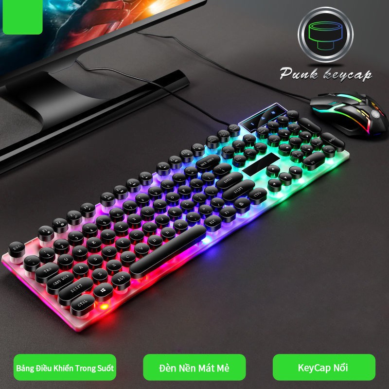 Keyboard with mouse, colorful control
