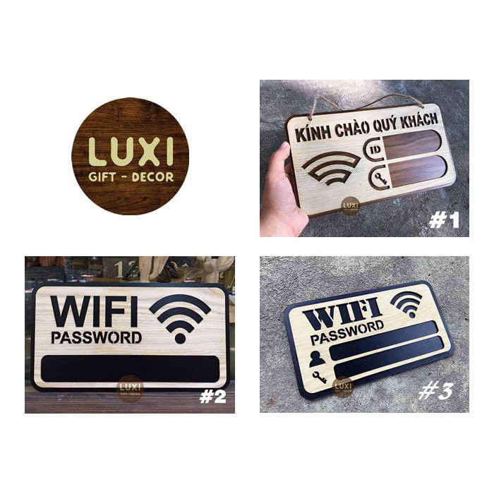 Bảng gỗ Password Wifi [NHIỀU MẪU MÃ] LUXI DECOR
