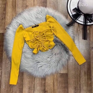 🔥Áo Bẹt Vai Gân Tay Dài