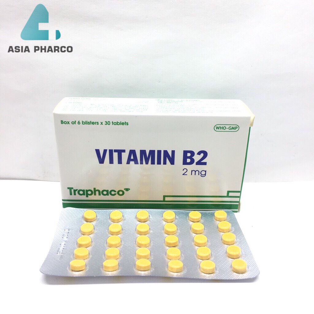 Vitamin B2 2mg Traphaco hộp 6 vỉ x 30 viên