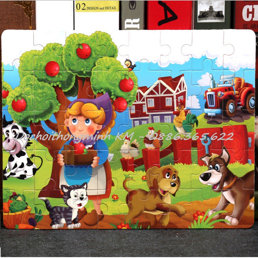 CHỌN MẪU - Ghép hình Puzzle bảng gỗ - MẪU 40 MẢNH