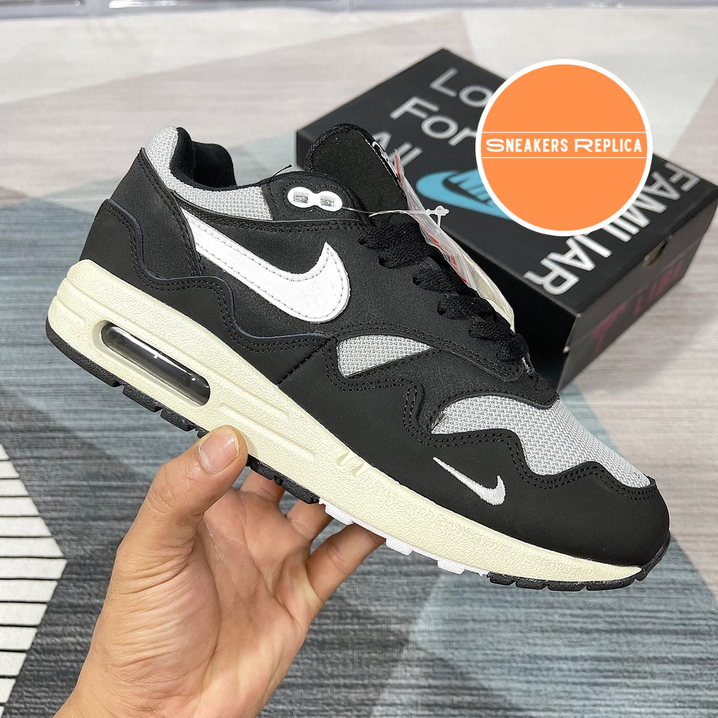 Giày Air max 1 Patta waves black bản đẹp đầy đủ phụ kiện - Fullbox kèm quà tặng