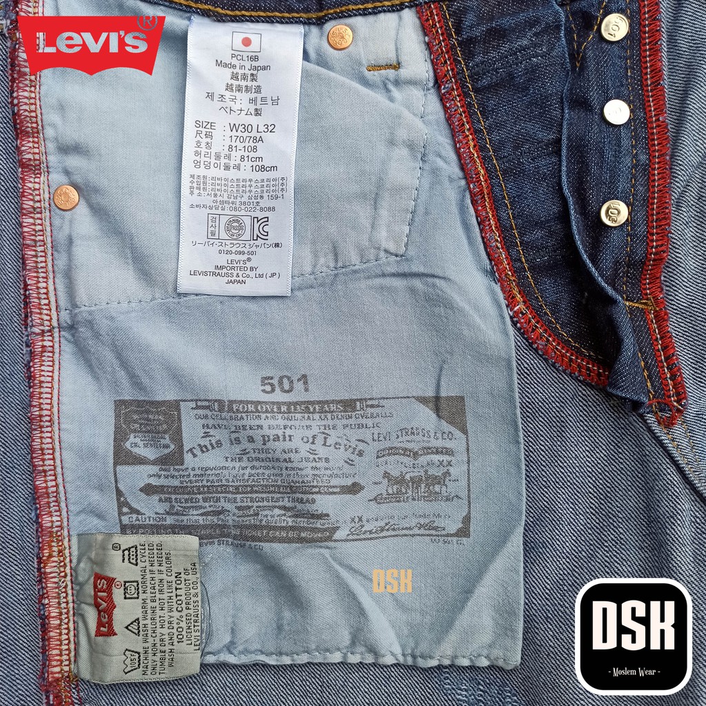 Quần Jean Dài Ống Suông Thời Trang Nhật Bản Dành Cho Nam Levis 501