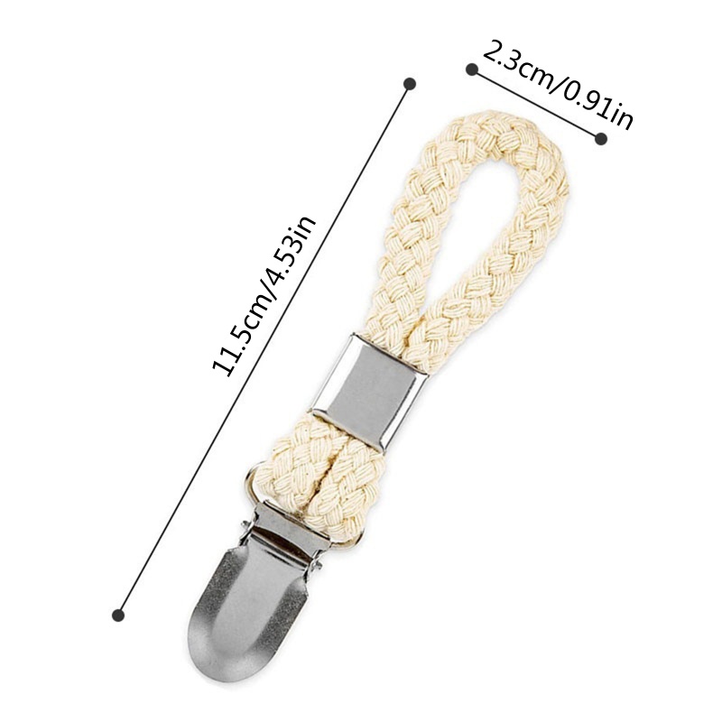 Set 2 / 4 Kẹp Treo Khăn Bằng Cotton Bện Đa Năng Cho Nhà Bếp Nhà Tắm