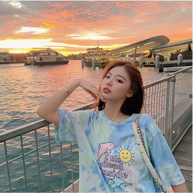 ÁO LOANG CÁ HEO ULZZANG 2 MÀU XANH HỒNG