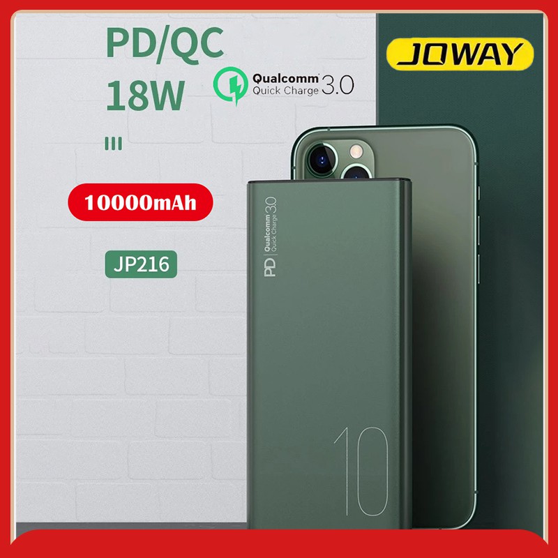 Cục Sạc Nhanh Joway Pd + Qc 3.0 18w 10000mah