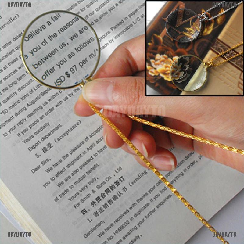 [DAYDAYTO] 5PCS Magnifying Glass Decor Monocle Lens Necklace Magnifier Coin Pendant