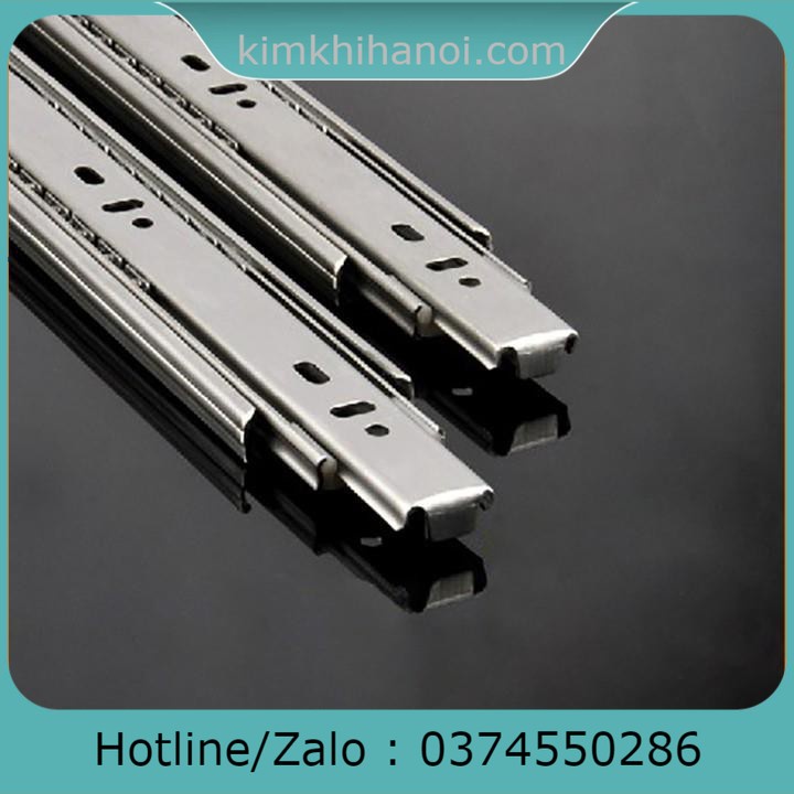 Ray Trượt Bi 3 Tầng Inox - Ray Trượt Bi 3 Tầng Inox được bôi trơn bằng một tinh dầu đặc biêt nhằm chuyển động nhẹ nhàng