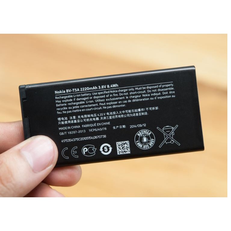Pin xịn cho Nokia Lumia 730 735 BV-T5A 2200mAh mới 100% bh 6 tháng