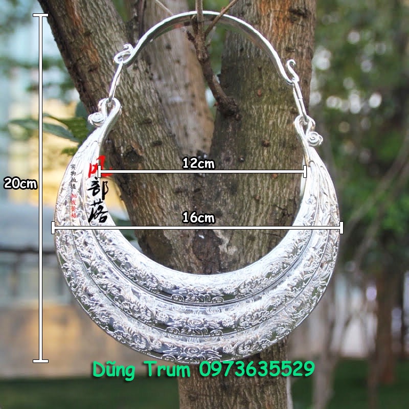 Kiềng cổ 3 tầng liền chất liệu hợp kim sáng đẹp, vòng cổ dân tộc biểu diễn DT001