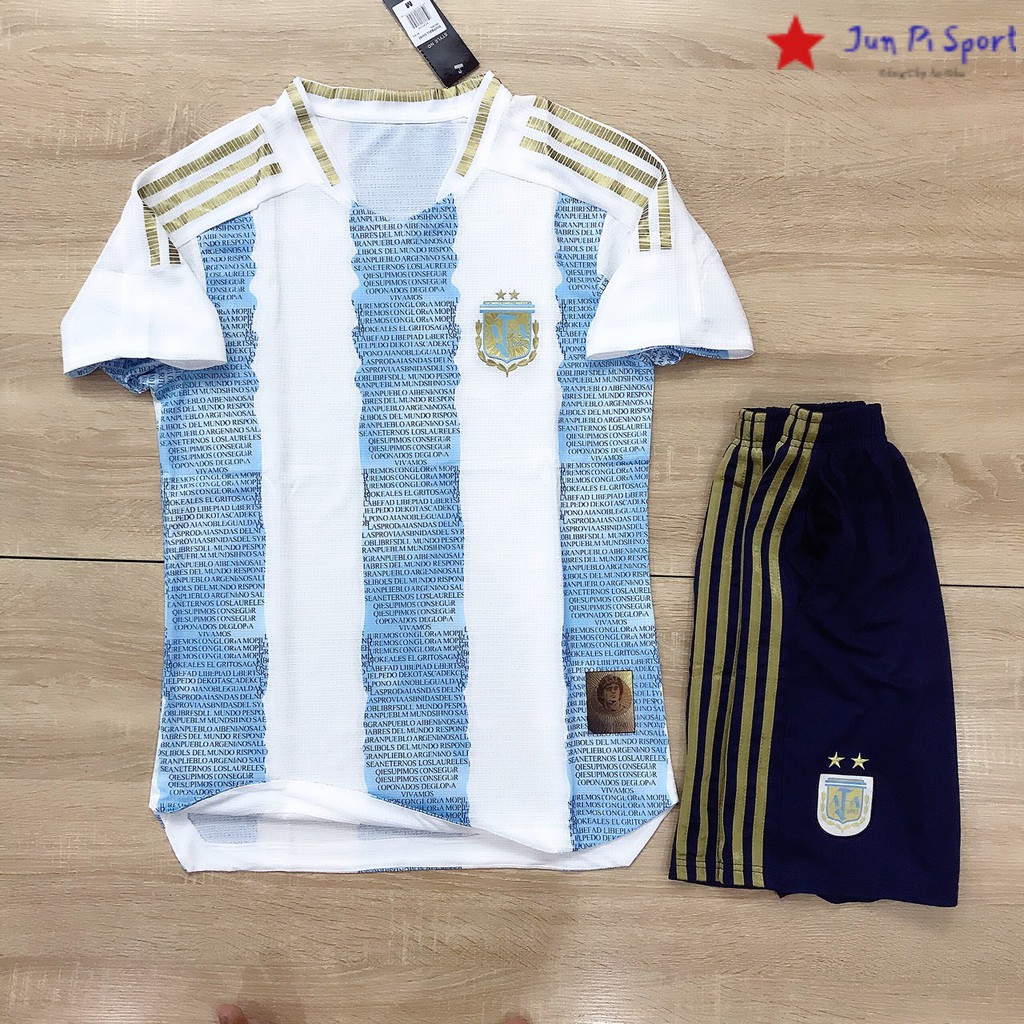 Bộ Quần Áo Bóng Đá Đội Tuyển Argentina 21-22- Áo Đá Bóng Đẹp  Chất liệu Polyeste Thái cao cấp • KHÔNG NHĂN – KHÔNG XÙ