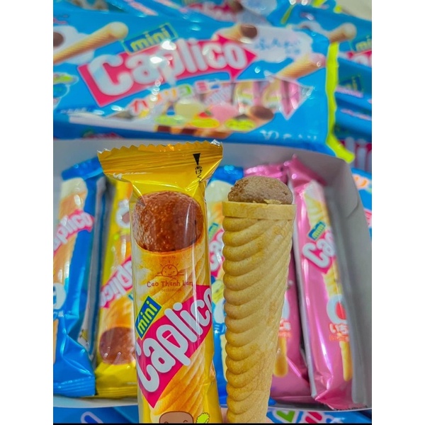 Bánh kem ốc quế Glico Caplico Nhật Bản cho bé ăn dặm