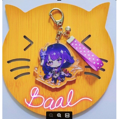 Móc khoá Genshin Impact Baal Raiden Shogun m3 (in giữa acrylic)