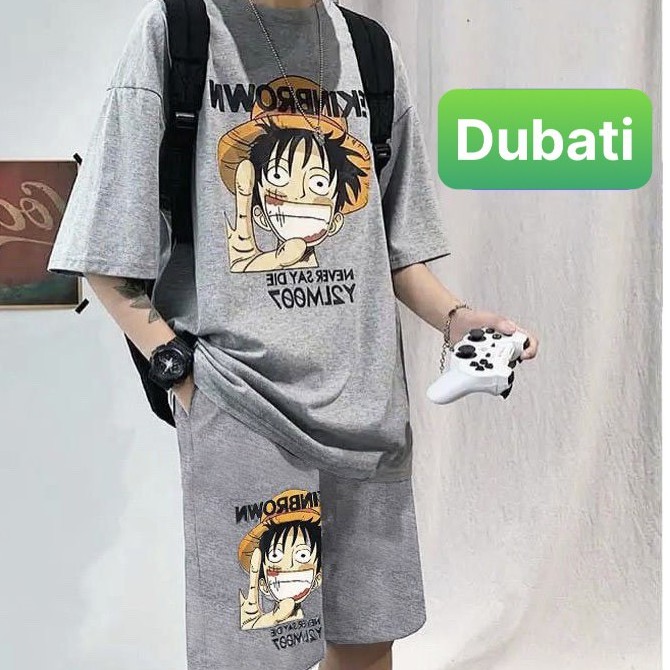 ĐỒ BỘ THỂ THAO ONEPICE HOẠT HÌNH SIÊU MỚI HOT, ĐỒ BỘ NAM, SET ĐỒ BỘ CHẤT VẢI THOÁNG MÁT- DUBATI FASHION