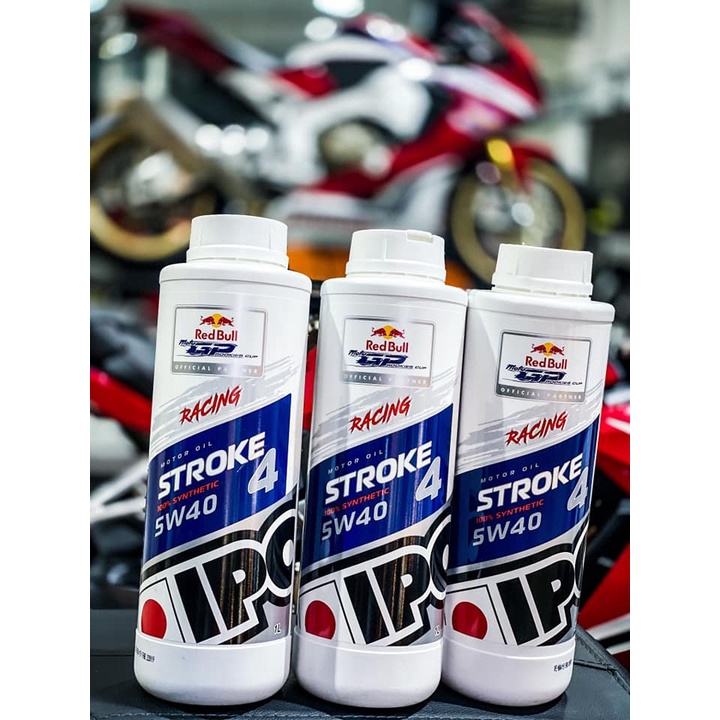 Combo 3 chai nhớt xe đua tổng hợp 100% gốc Ester 4T Ipone Stroke 4 Racing (1L) + 1 Engine Cleaner (300ml)