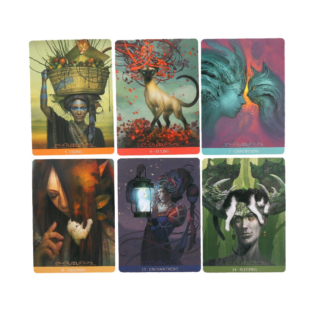 Bộ bài Fantasy Cats Oracle óng ánh