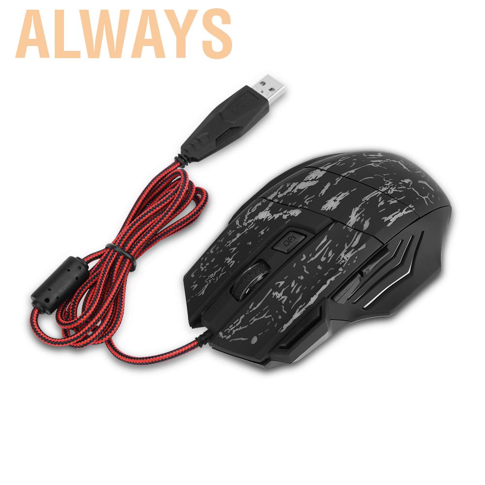 Chuột quang chơi game 7 nút bấm với đèn LED