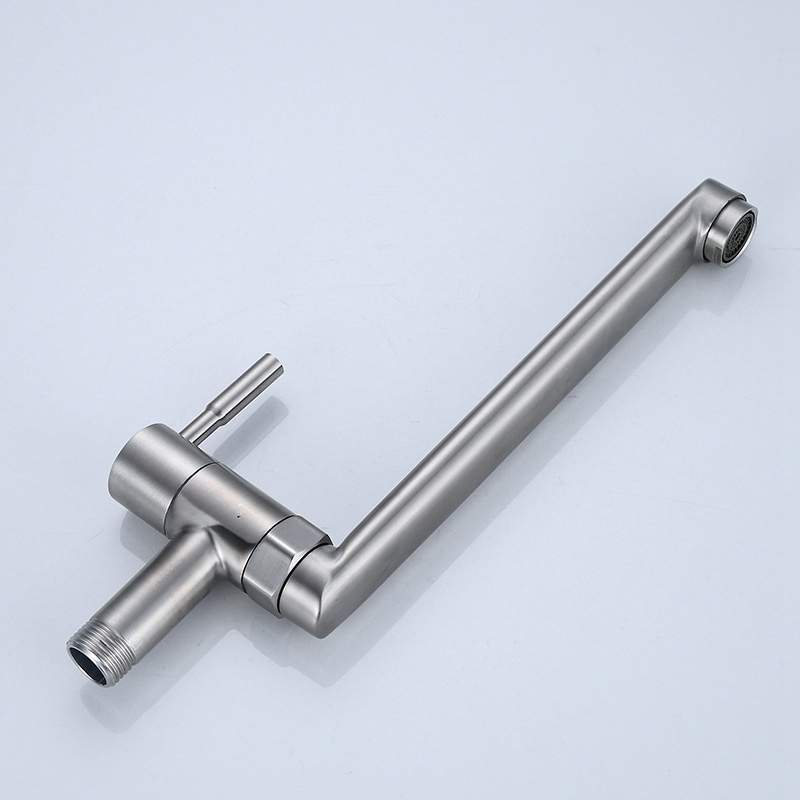 Vòi Nước Xoay 180 Độ Bằng Thép Không Gỉ Cho Bồn Rửa Chén