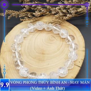 Vòng tay Phong thủy Trắng tuyết may mắn, tài lộc, bình an phù hợp Nam Nữ Mệnh Kim, Thủy - Đủ size 6,8,10 ly (mm)
