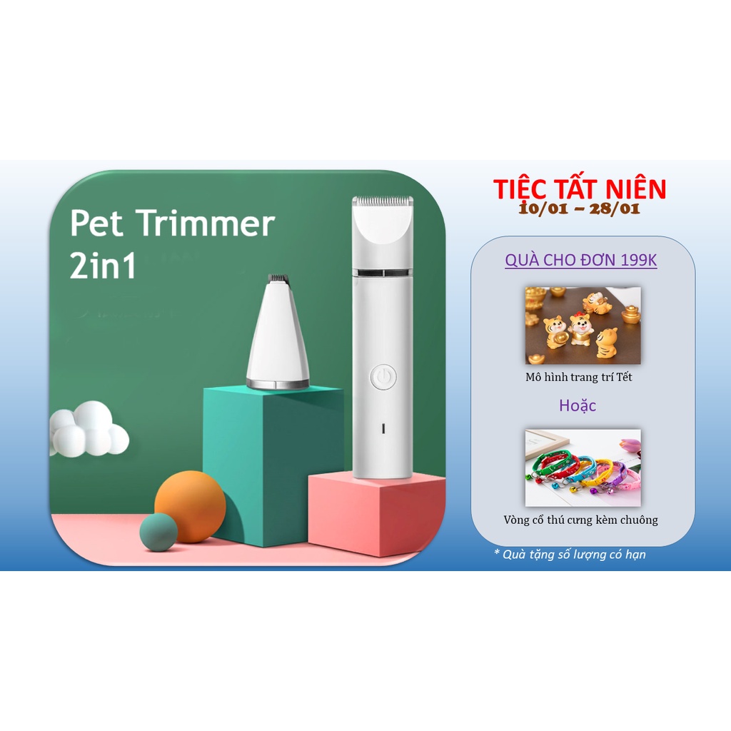 Tông đơ cắt lông chó mèo 2in 1 Pet Trimmer