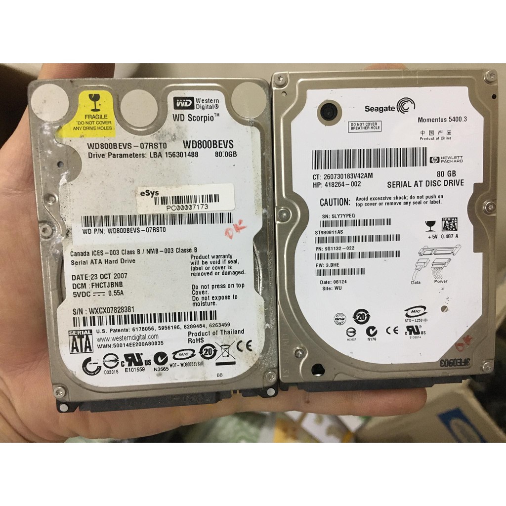 Ổ cứng 80Gb, HDD 80Gb laptop sk 100%