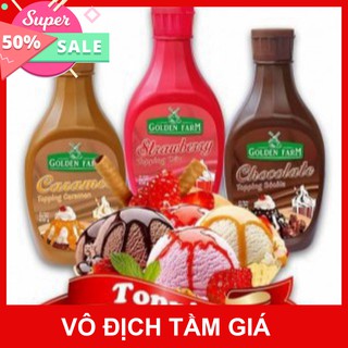 [GIÁ SỈ] Sốt Golden Farm (Socola, Dâu, Matcha, Caramel) Chai 630g