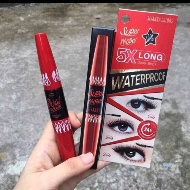 (Sỉ) MASCARA SIVANNA COLORS SUPER MOVEL 5X Long Deep Black