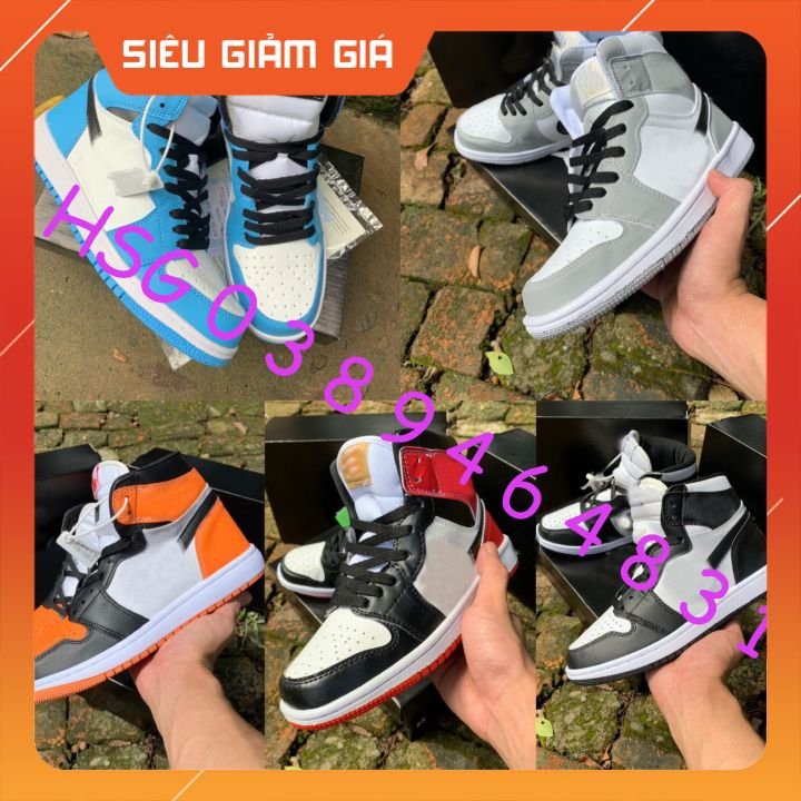 Giày J Cổ Cao Nam Nữ, Giày Sneaker Thể Thao các màu Đế Khâu Da Bò Cao Cấp Full Size 36-43