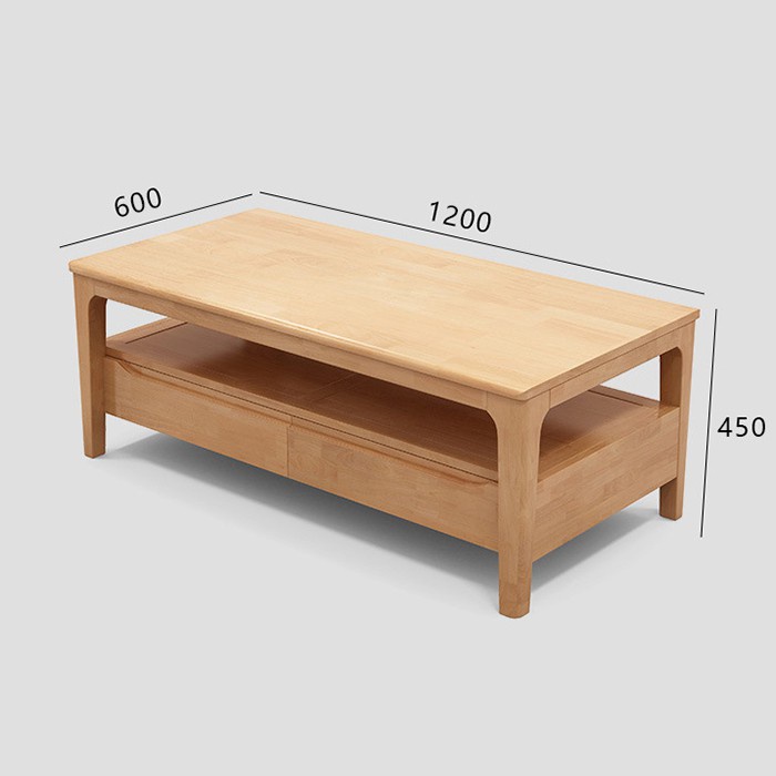Bàn trà Sồi Thịt 100% hàng đặt 100*60cm  miễn phí vận chuyển Hà Nội, bảo hành 24 tháng