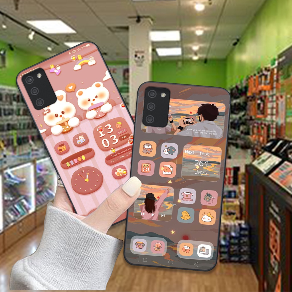 Ốp Samsung A02s / A03s bộ hình gấu , thỏ hồng cute dễ thương giá rẻ siêu bền