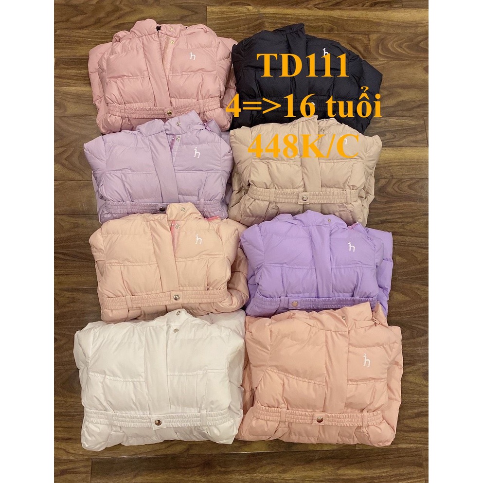 * Mã TD111: Parka dáng dài bé gái xuất hàn hàng VNXK siêu hot.