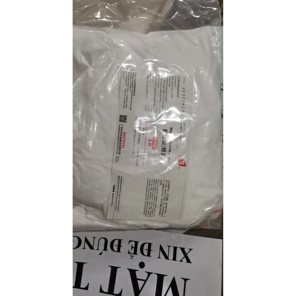 Hóa chất Magnesium oxide CAS 1309-48-4 MgO túi 250g magie oxit
