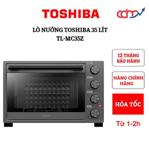 [Mã ELHADEV giảm 4% đơn 300K] Lò Nướng TOSHIBA TL-MC35Z màu đen 35 Lít - Hàng chính hãng - Model cao cấp nhất 2022