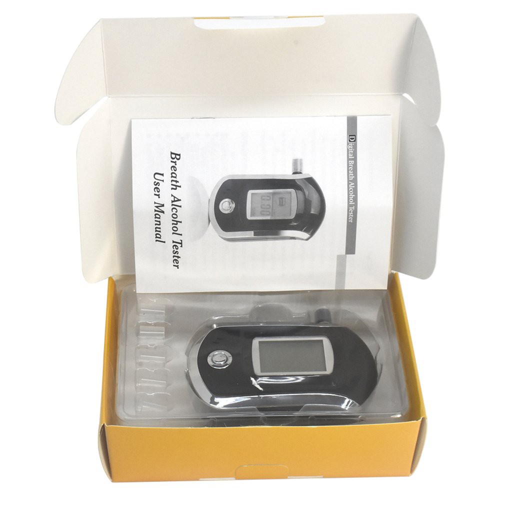 AT6000 Digital LCD Breath Alcohol Tester Meter Breathalyzer