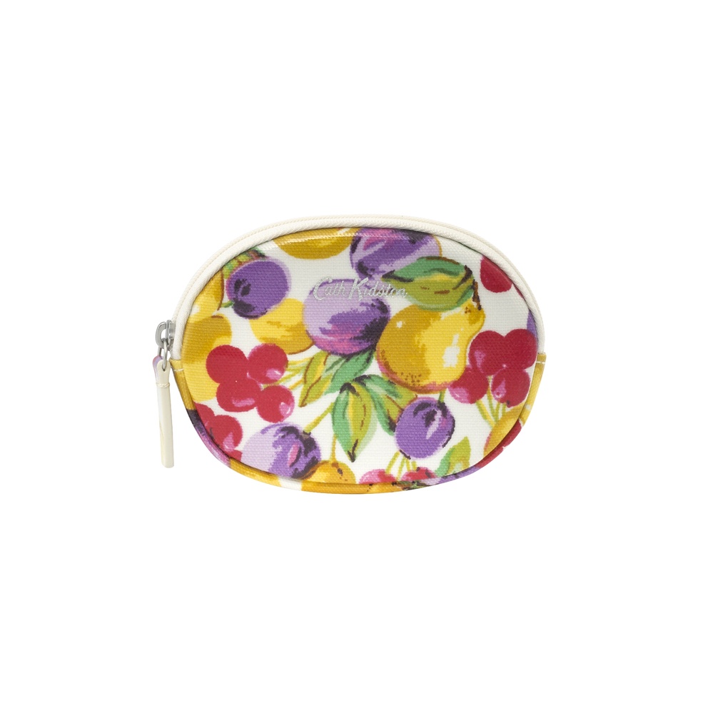 Cath Kidston - Ví Oval Coin Purse Small Painted Fruit - 1002768 - Warm Cream