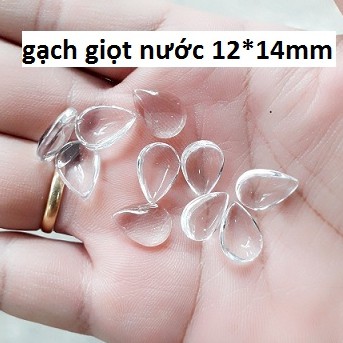 Sỉ 50 gạch thủy tinh giọt nước / Cung cấp Sỉ Phụ Kiện Handmade Tại TPHCM