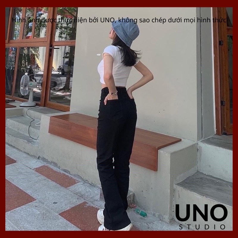 Quần bò jean ống loe form dài phong cách Hàn Quốc kèm ảnh thật và Feedback by UNO