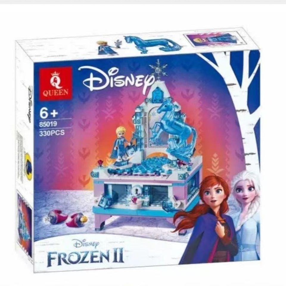 Tương thích với Lego Heart Lake Hồ bơi Bạn bè Cô gái Lắp ráp Khối xây dựng Frozen Disney Đồ chơi trẻ em