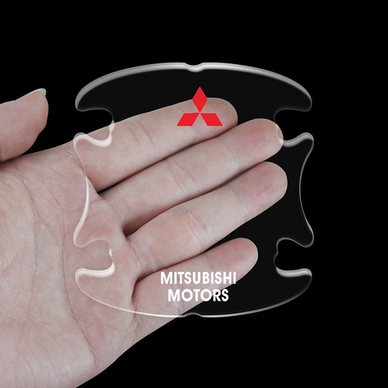 Miếng Dán Bảo Vệ Tay Nắm Cửa Xe Hơi Mitsubishi Lancer Triton Xpander Pajero Outlander Chống Va Chạm